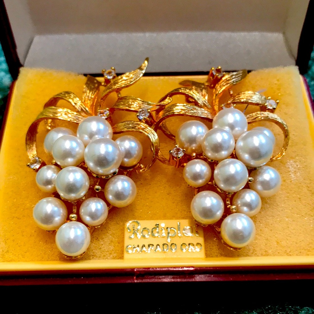 🌹Vintage Gold & Pearl Earrings🌹